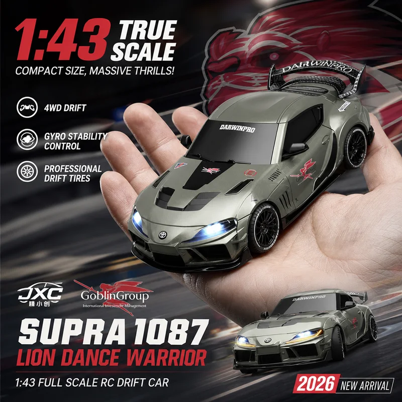 New Hot 1:43 Darwin Valkyrie Remote Control Car Supra Full Proportion Four-Wheel Drive Drift Remote Control Car Car Model Gift