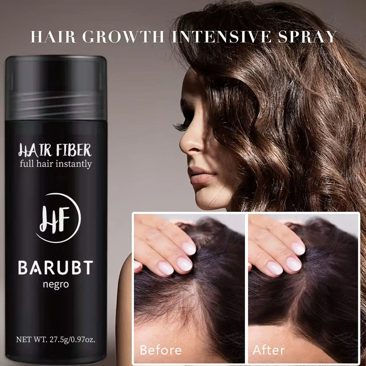 BARUBT Increases Fiber Powder, a Natural Hair Thickening Fiber Designed Specifically for Bald Areas, Filling in Local Lines