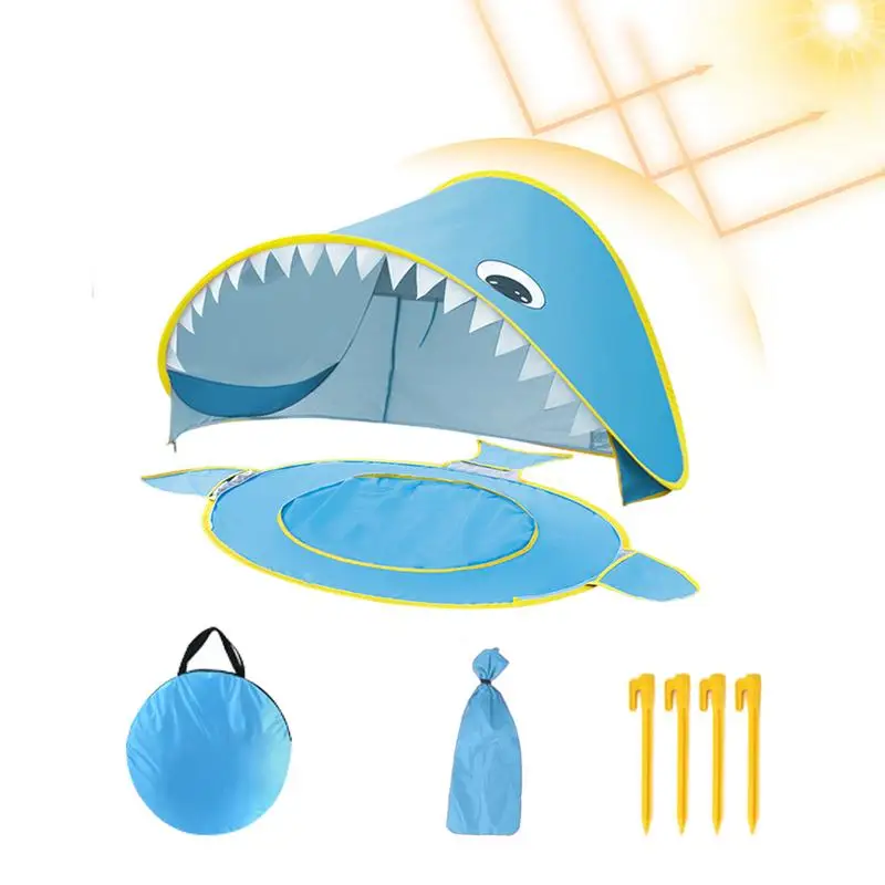 

Playhouse Tent Cartoon Beach Shade Canopy Foldable Playhouse With Built-In Small Pool UV Protection Waterproof Baby Outside