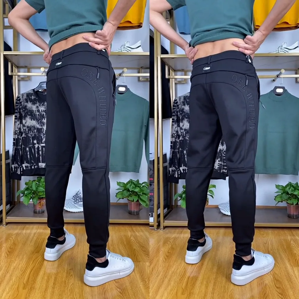 

Men's Faionable Casual Sports Pants Autumn Winter Heavyweight Slim Fit Trendy Sweatpants Versatile Comfortable Long Trousers