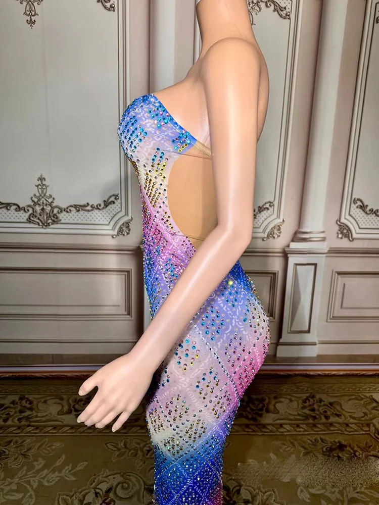 고품질 핫 스탬핑 섹시한 관점 메쉬 서스펜더 탄성 드레스 2025 새로운 패션 사용자 정의 여성 의류