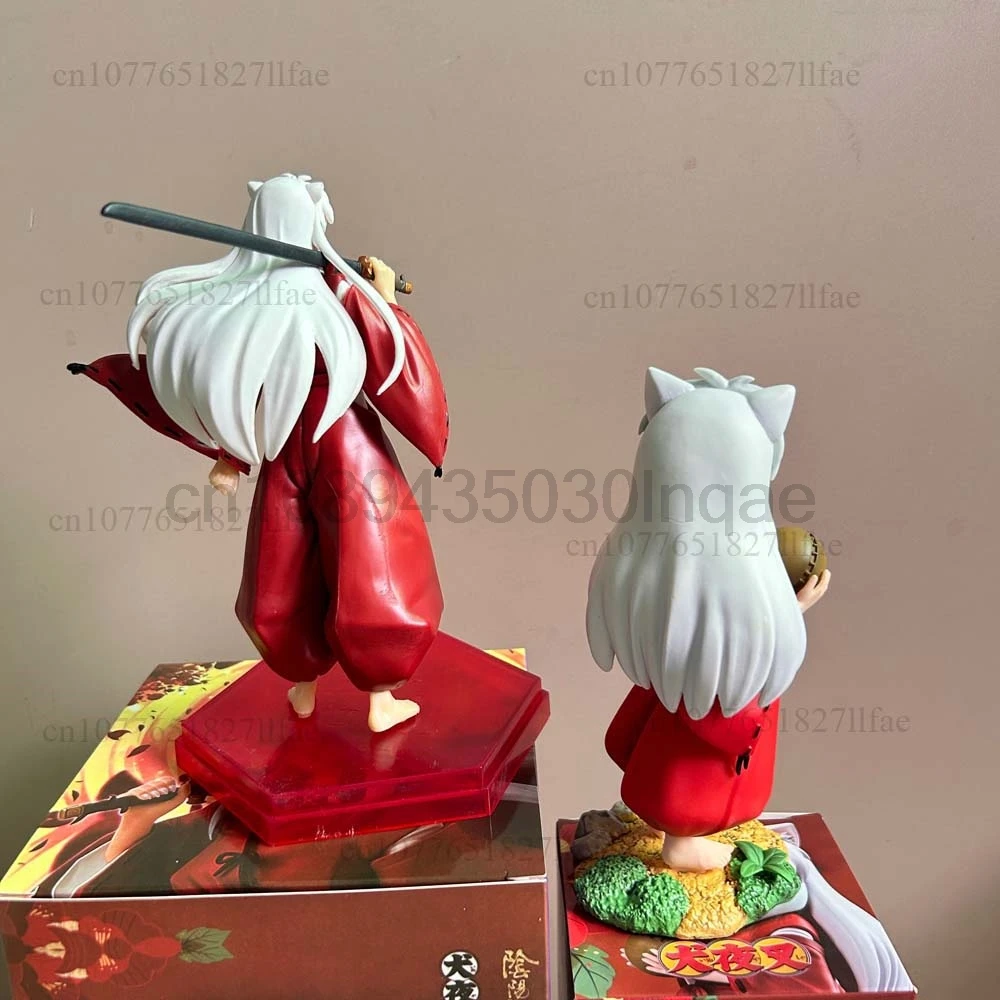 Figur Inuyasha Masa Kecil Inuyasha Memandang Kembali Memegang Pose Bola Mainan Model Figur Aksi Dekorasi Ruangan Boneka Dapat Digerakkan Bersama