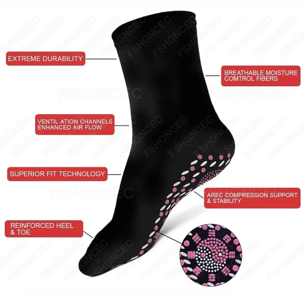 Self-Heating Socks Winter Thermal Insoles for Shoes Woman Man Warm Foot Cushions for Cold Protection Acupressure Massage Sock