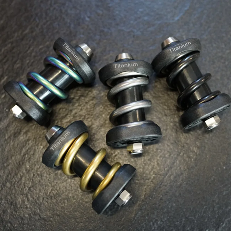 

UnionJack A C Line P T Line Modified Shock for Brompton Bike Titanium Alloy Spring Shock Absorber with TiScrew