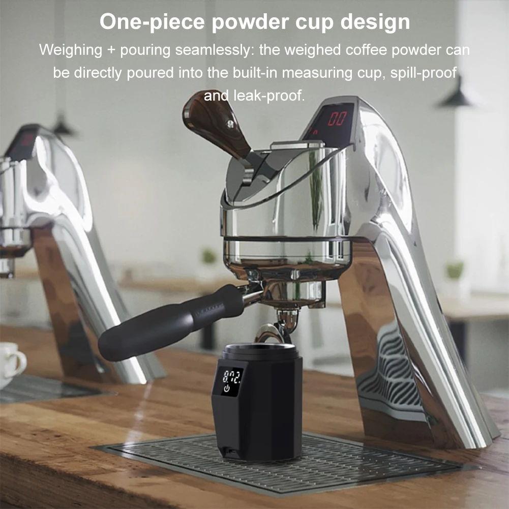 شاشة ديجيتال 0.1 جرام مقياس اسبريسو دقيق ومرشحات القهوة 58 مم كوب جرعات اسبريسو لعد وقياس طحن القهوة