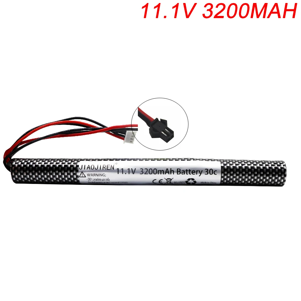 3S 11.1V 3200MAH 18650 40C high capacity Lipo Battery For AKKU Mini Airsoft Gun Battery RC model 40C accessories 1-3PCS