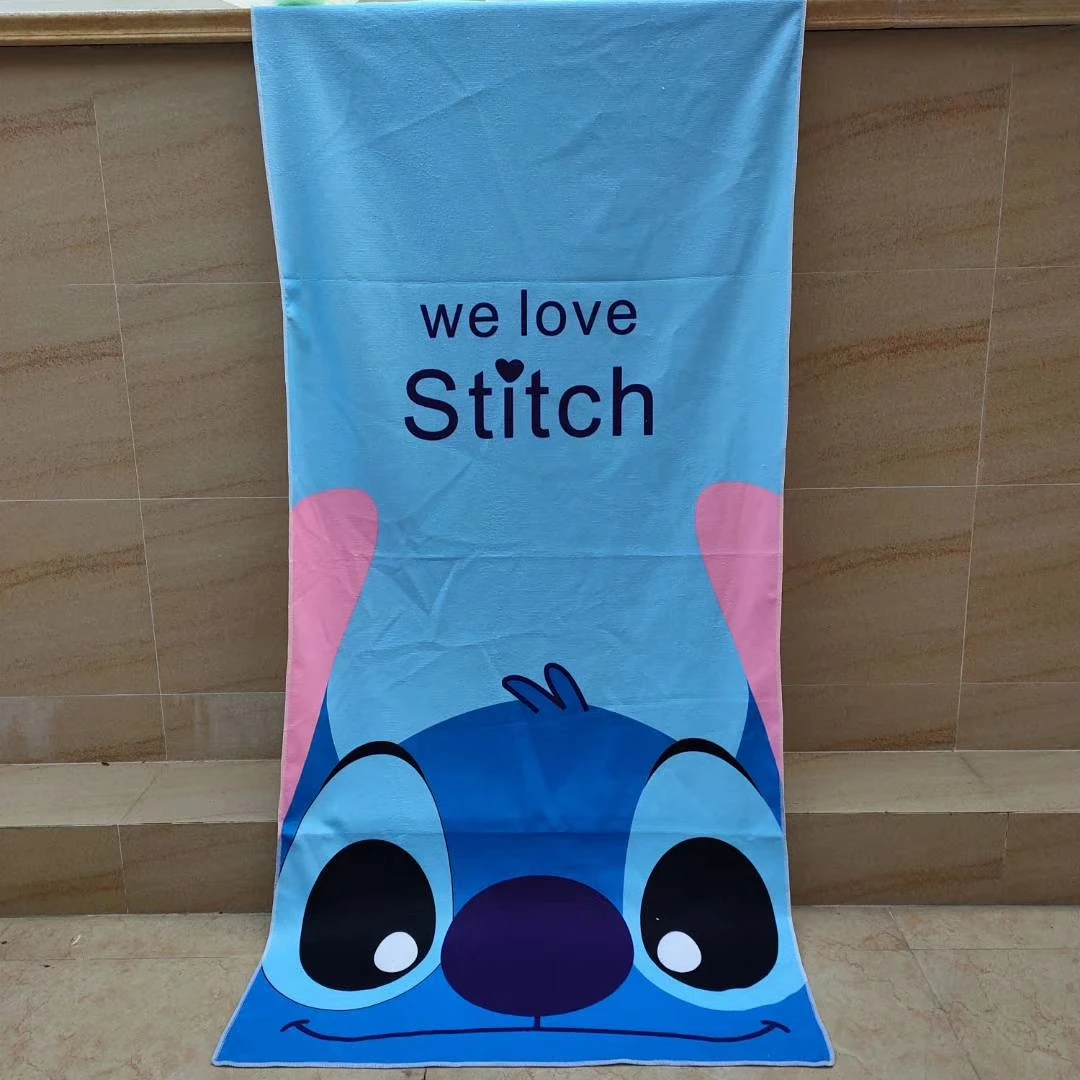 Cartoon Cute Lilo & Stitch Simba Lion King Baby Bath Towels 75X150cm Love Microfibre Home Wash Kids Adult Beach Swimming Towel