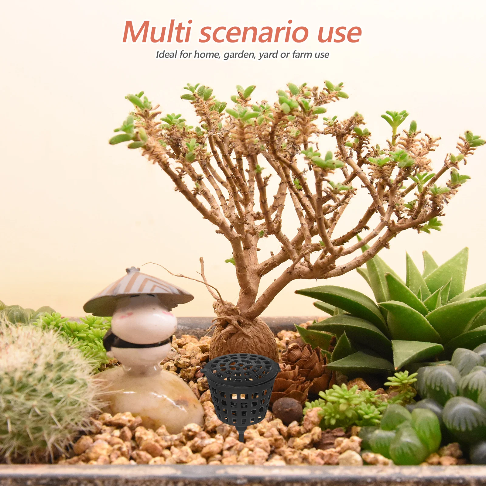 100 قطعة صندوق الأسمدة البلاستيك بونساي المغذيات الحاويات مع غطاء لزهرة الأوركيد النباتات الصغيرة تنمو أداة حديقة إمدادات الشتلات