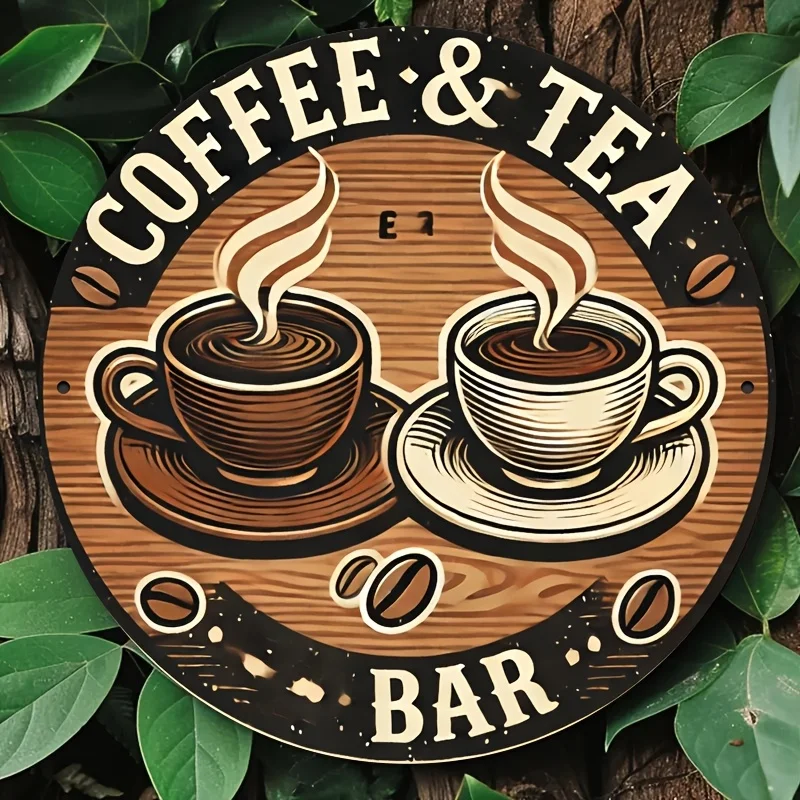 Runde Vintage-Aluminiumschild, 2D-Retro-Metallblechschild für Café, Bar, Garage, Küche, Neuheit, lustiges Dekor