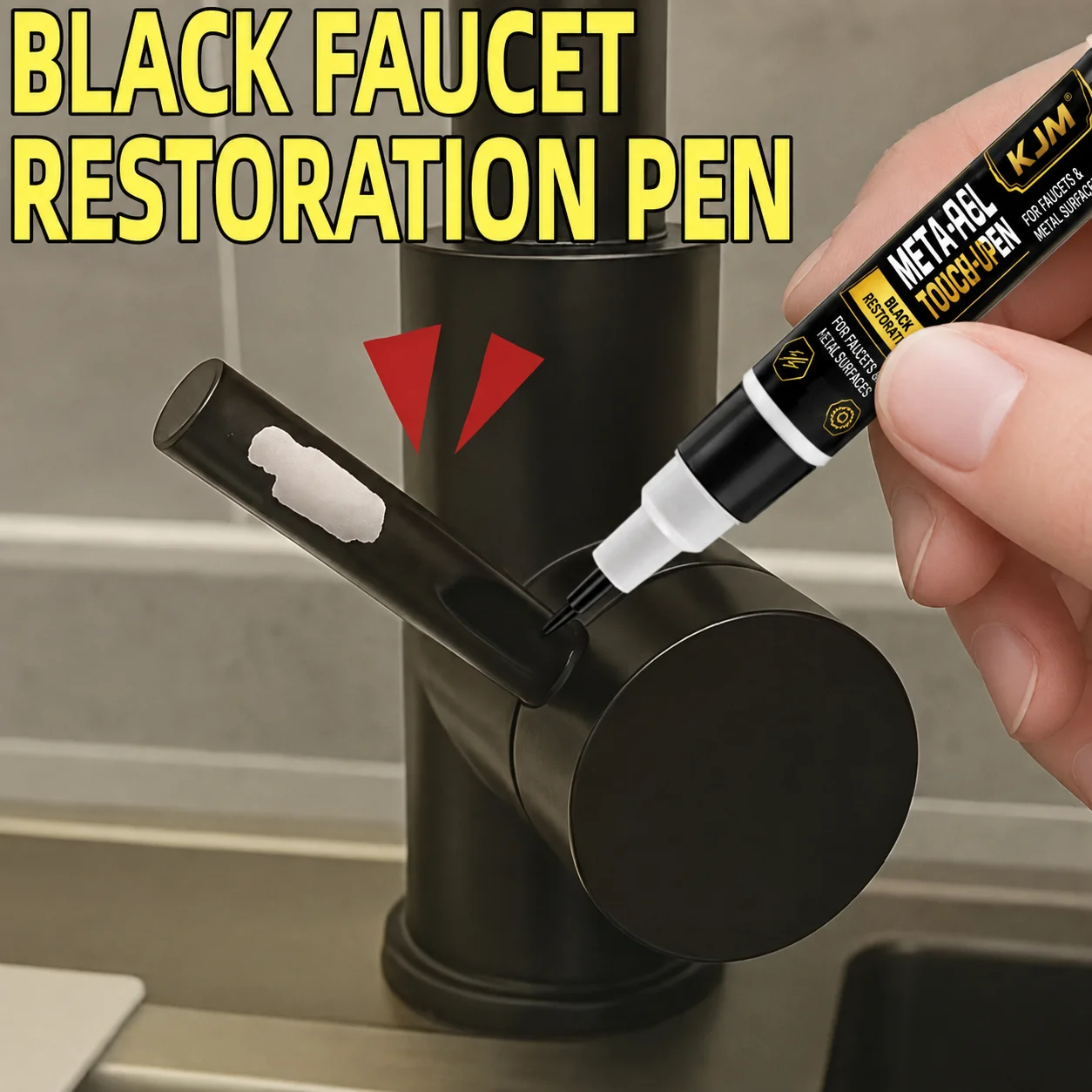 Black Marker Pen Repair Pen For Taps Kitchen Bathroom Surfaces Smooth Flowing Ink Professional Drawing Artistic Creation
