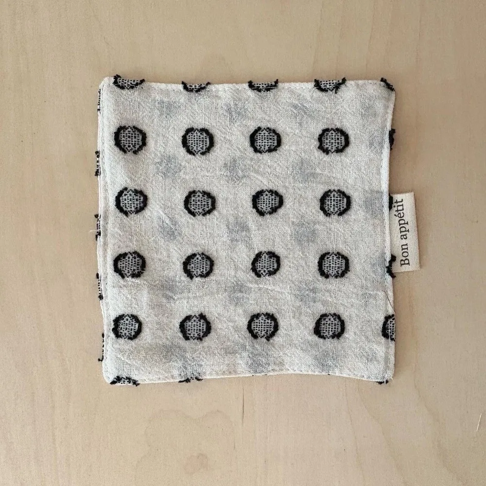 Retro Colored Water Cup Mat Cotton Decorative Insulating Table Mat Quilted Fabric Coaster Home Decor