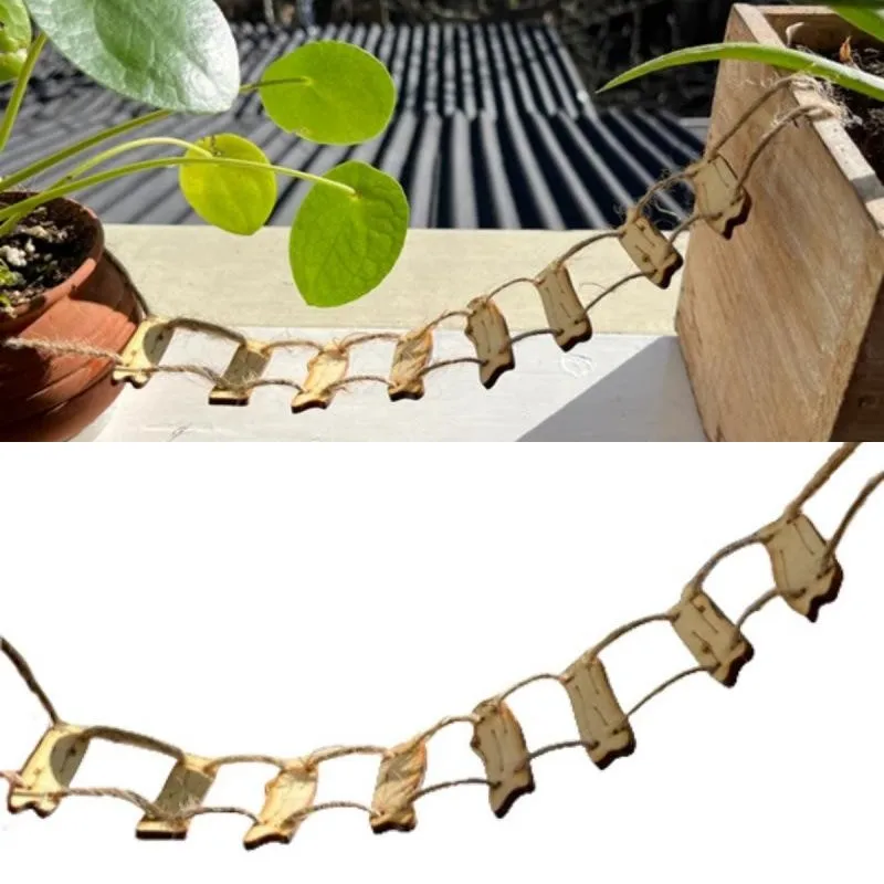 1pcs Cute Wooden Fairy Bridge Rope Ladder, Miniature Fairy Garden Decor For Home Courtyard Landscape, Photography Prop Accessory