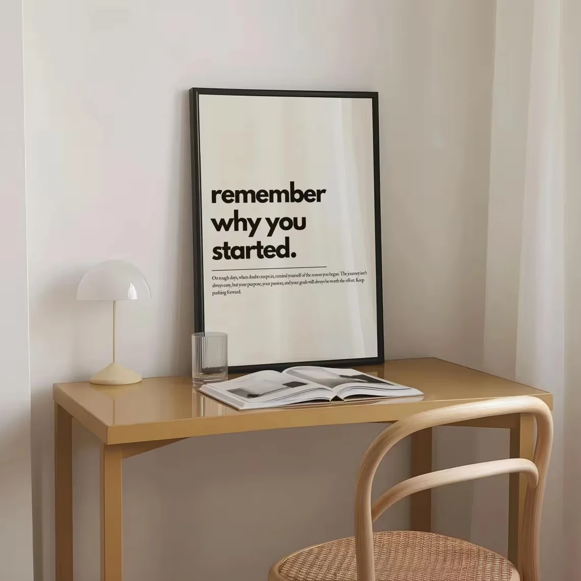 Modern Remember Why You Started Motivational Quote Wall Art Print Canvas Painting Poster Picture For Living Room Home Decor