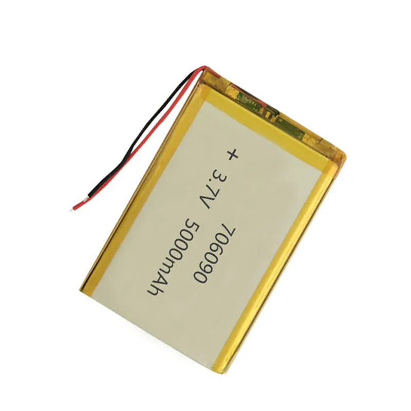 2/5/10/20Pcs 3.7V 5000mAh 706090 Lithium Polymer Ion Battery 2.0mm JST Connector