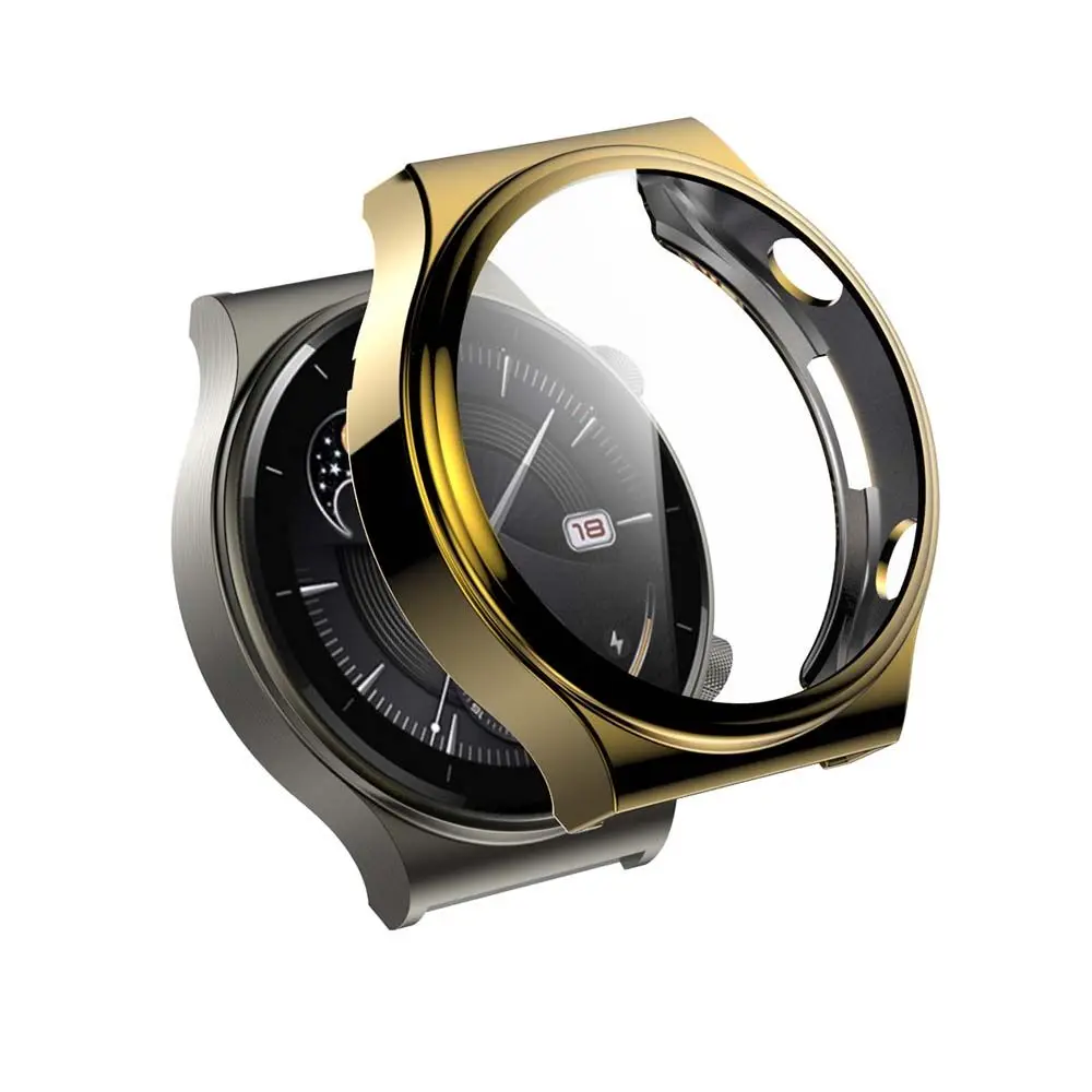 Clear TPU กรณีป้องกันหน้าจอป้องกันสมาร์ทวอท์ช Protector กรอบนาฬิกาสําหรับ Huawei watch gt 2 pro กรณี