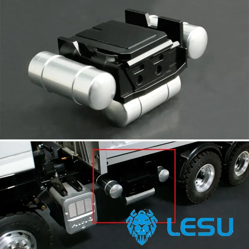 LESU Metal Air Tank Battery Box Combination For 1/14 Tractor Truck Tamiyay Outdoor Toys TH02302