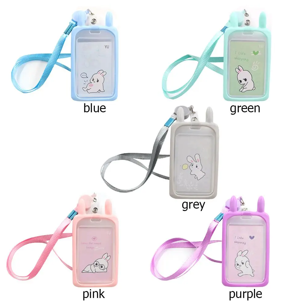 1PC Kids Gift Identity Retractable Reel Lanyard ID Card Sleeve Bus Card Case Credit Cover Case Card Holder