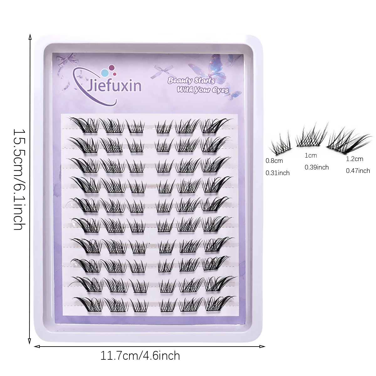 10 Rijen Fox Eye Effect Pluizi - Eyelash Extension Fox Eye recensie en prijs
