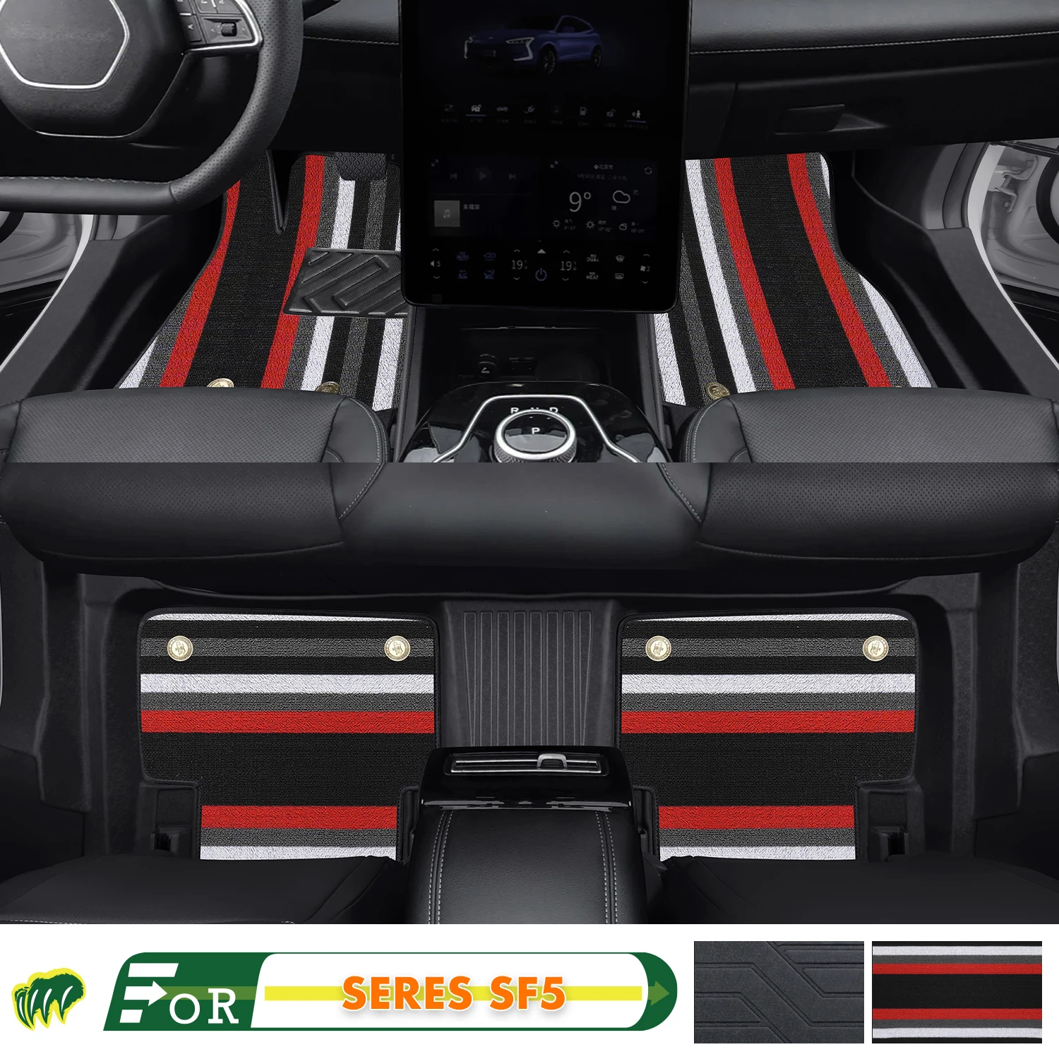 

Left-hand Drive Car Floor Mat For SERES SF5 2020-2024 Full Surround Foot Mat Automotive Floor Mat Interior Floor Liner