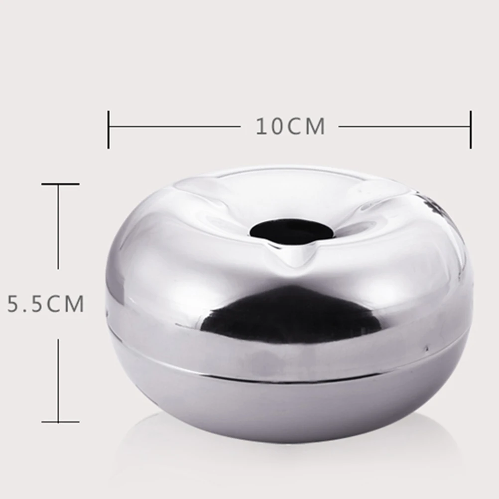 

Stainless Steel Ashtray Delicate Cigarette Anti-fall Donut Ashtrays for Home Smoking