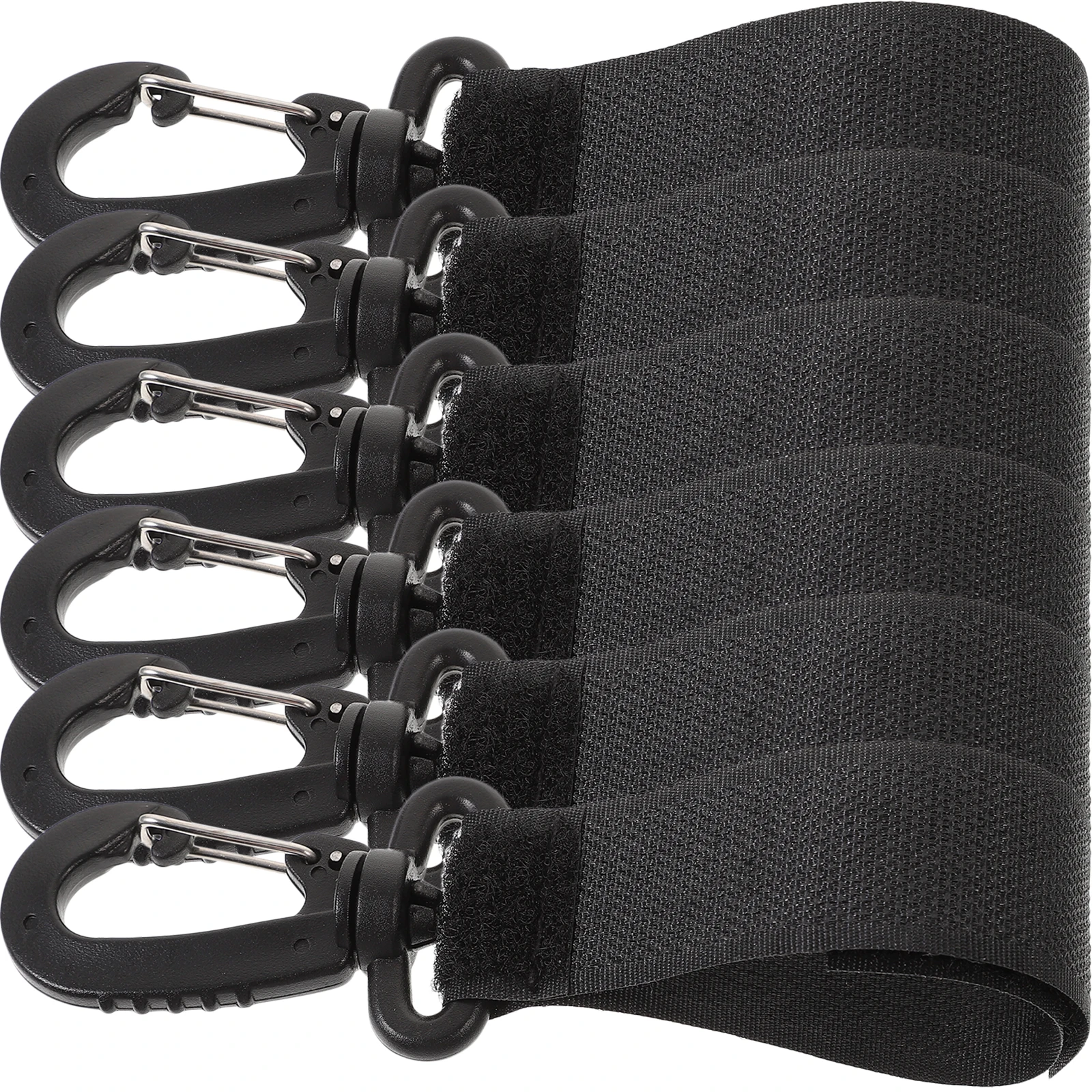 6 قطع من خطافات عربة الأطفال القابلة للدوران شديدة التحمل، شماعات بلاستيكية بزاوية 360 درجة لسهولة الوصول إلى خطاف عربة الأطفال في الهواء الطلق