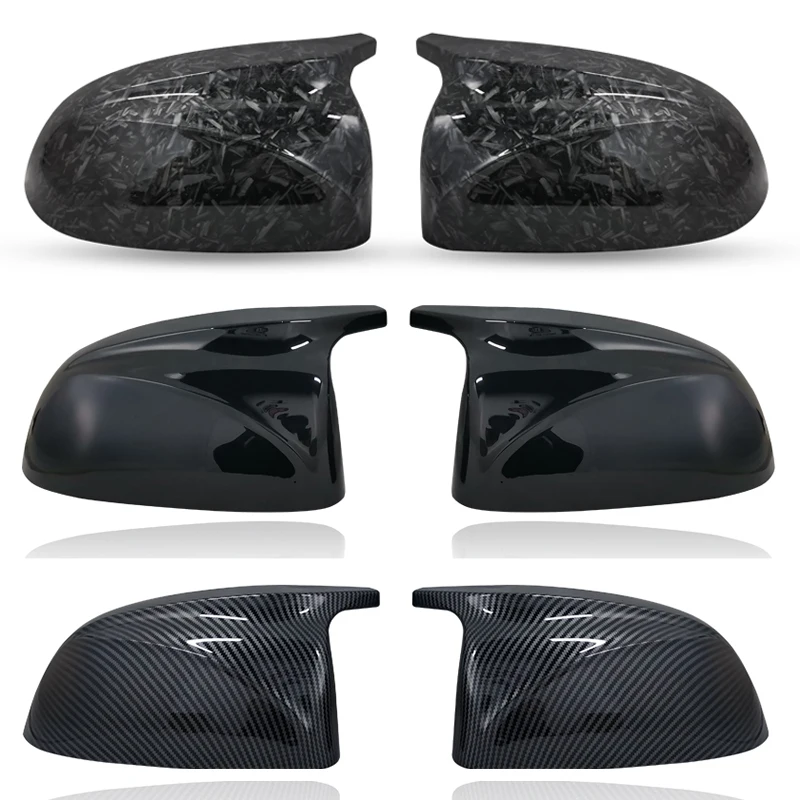 2Pcs Glossy Black carbon pattern Rear Side View Mirror Covers Shell Replacement For BMW X3 G01 ix3 X4 G02 X5 G05 X6 G06 X7 G07 view 6