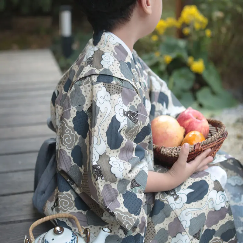 ญี่ปุ่นแบบดั้งเดิม Kimono ผ้าฝ้าย100% ผู้หญิงฤดูร้อน Vintage การถ่ายภาพการถ่ายภาพเสื้อผ้าลำลองสวมใส่เสื้อคลุมอาบน้ำคอสเพลย์