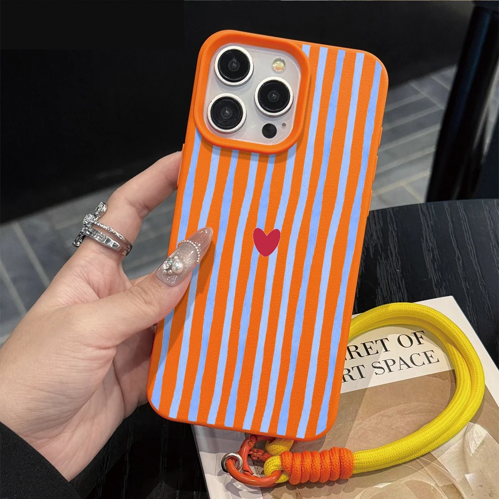 Apple Iphone 15 Pro Max - Funda de silicona mate con cordón