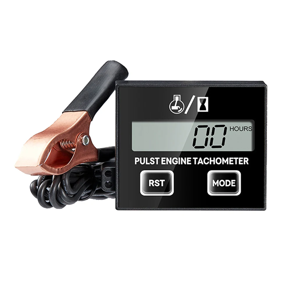 Newest Motorcycle Tachometer Digital Engine Tach Hour Meter RPM Digital Display for ATV Motorcycle Stroke Engine Boat