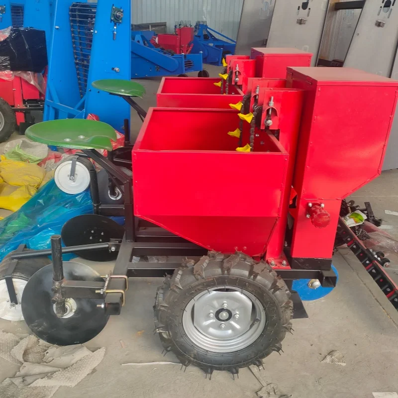 4-in-1 Portable Potato Seeder Ditching Fertilizing Seeding Soil Covering for Home Small Farms