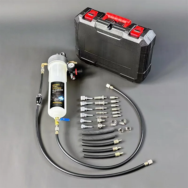 Visual Automotive Fuel System No-Disassembly Cleaner; Suspended Fuel Supply and Injector Cleaning Equipment for Fuel Lines