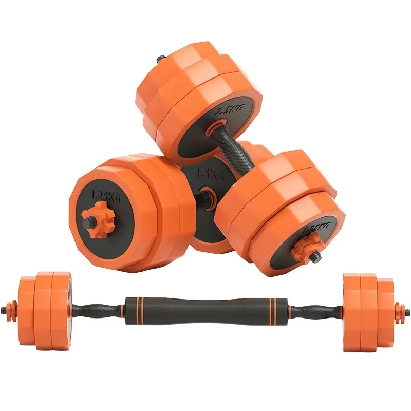 

Multi-Functional Adjustable Dumbbell Set, Converts to Kettlebell & Push-Up Stand for Home Gym Strength Training