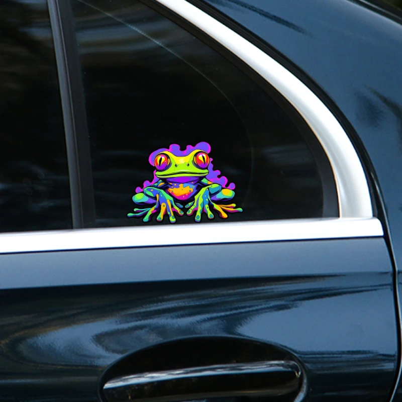Frog Motorcycle Stickers Motorbike Fuel Tank Front Cowl Side Panels Helmet Decoration Auto Window Bumper Cartoon Vinyl Decals