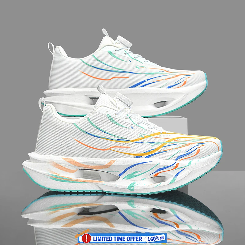 Men's Sports Shoes Carbon Plate Running Shoes Male Marathon Sneakers Racing Shock-absorbing Athletics Training Shoes for Women