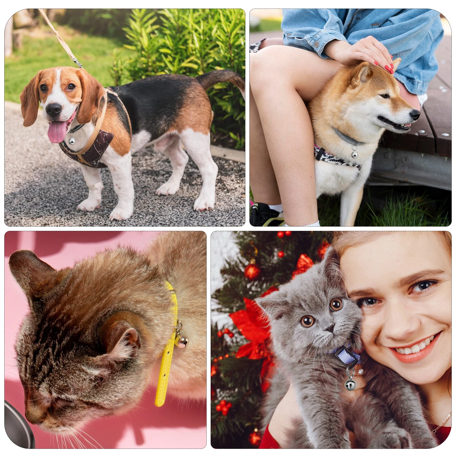 

Pet Bell Accessories Durable Metal Dog Necklace Charms Cat Bells for Dogs Small Collar Animal Pendant Copper Supplies Loud Sound