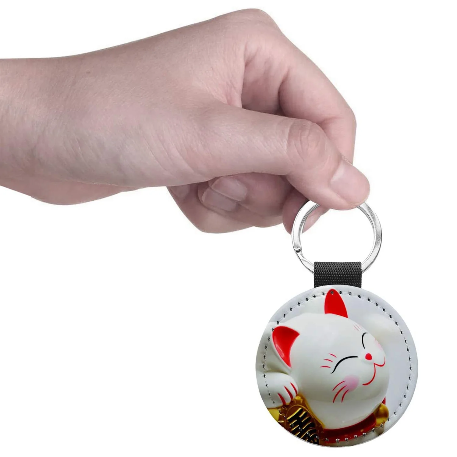 10 Pack Sublimation Blanks Keychain Glitter PU Leather Keychain DIY Heat Transfer Keyring