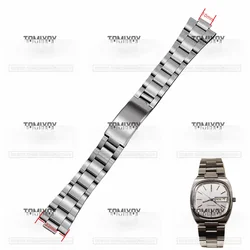 22MM Brush Solid Stainless Steel Vintage Watch Strap Band Bracelet Fit For Omega Seahorse Old School Medieval Watch