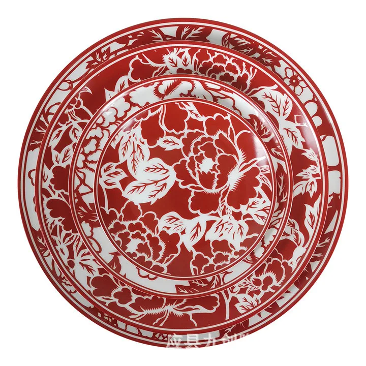 

Chinese wind plate candy plate western-style noodle plate set dinnerware set plates tableware set dinner set vajilla cutlery