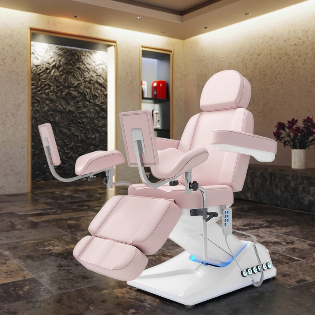 Full Electrical Salon Beauty Bed Customizable Colors 3 s Adjustable Cosmetic Beauty Bed Medical Spa Exam Chair Foot Control