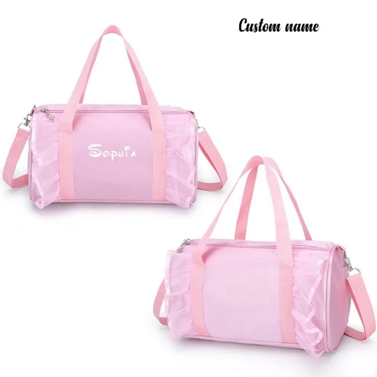 Personalized Cute Ballet Dance Bag Custom Name KidsTutu Dress Dance Bag Girls Personalized Waterproof Bag Ballerina Duffle Bag