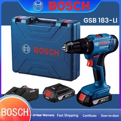 BOSCH GSB183 Li 18V Brushless Impact Drill Screwdriver 3 IN 1 Metal Clamp Head 1Electric Drill 1Li-Battery 1Charger 1Tool Box