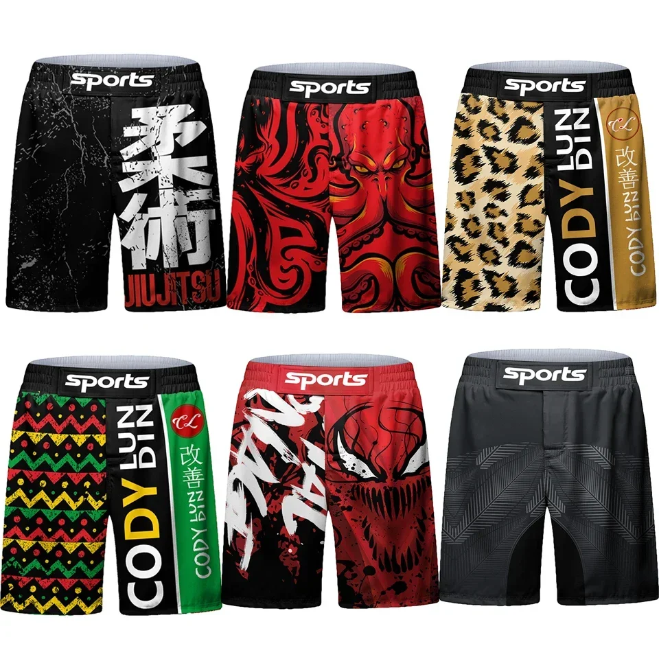 

Kid's Boxing Shorts MMA Jiu Jusit Muay Thai Short Pants Boys Children Beach Swimming Trunks Exercise Training Basketball Shorts