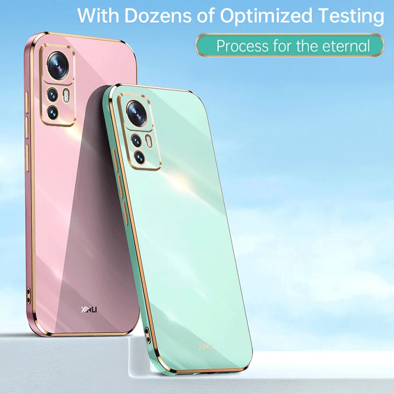 Для Xiaomi 12T Xiaomi12T 5G Case 6D, силиконовый бампер с покрытием, мягкая задняя крышка из ТПУ, противоударный чехол для телефона Xiaomi Mi 12T Mi12T