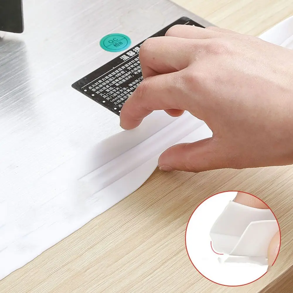 Self Adhesive Kitchen Sink Waterproof Sticker Waterproof Mould Proof Sink Bath Sealing Strip Transparent Printing Thickened