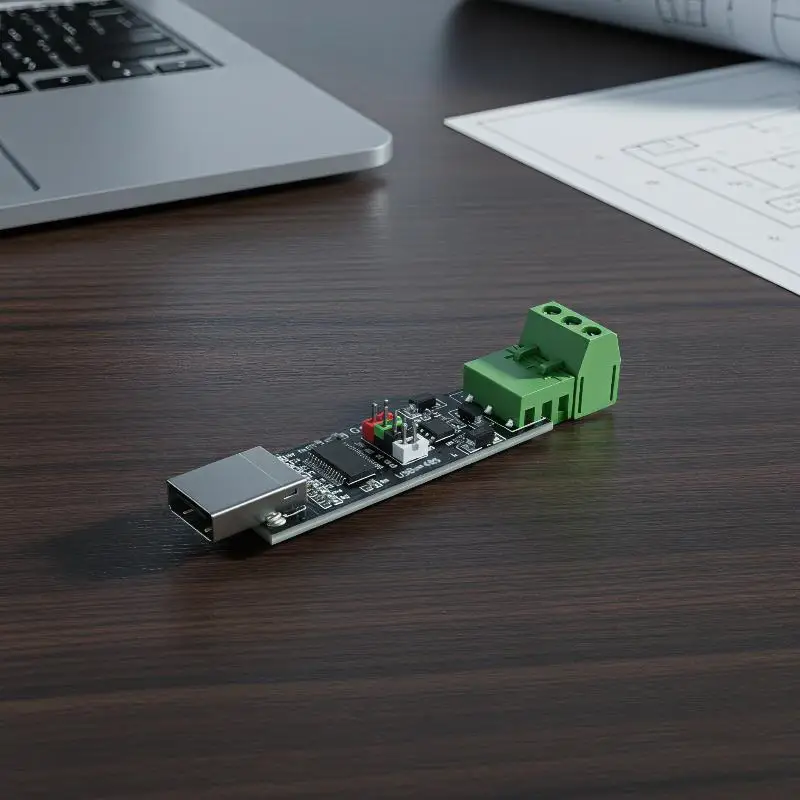 1Pcs USB To RS485/TTL Adapter Module Dual Protection Dual Function Serial Converter for Industrial Control Data Transmission