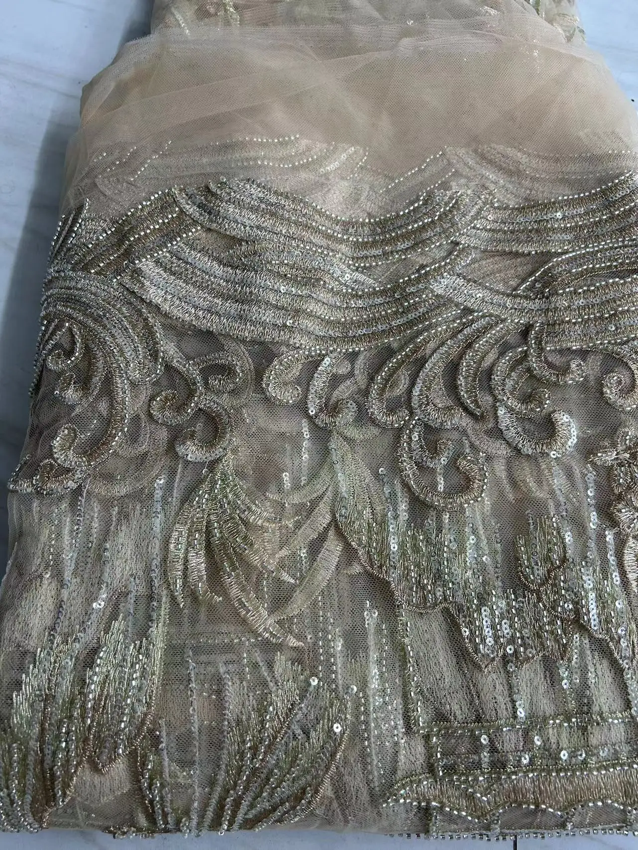 

Jiangnan Classical Style 2024 The Latest Heavy Handmade Embroidery Styles Nigerian Luxury Lace Fabric For 5yards Wedding Dresses