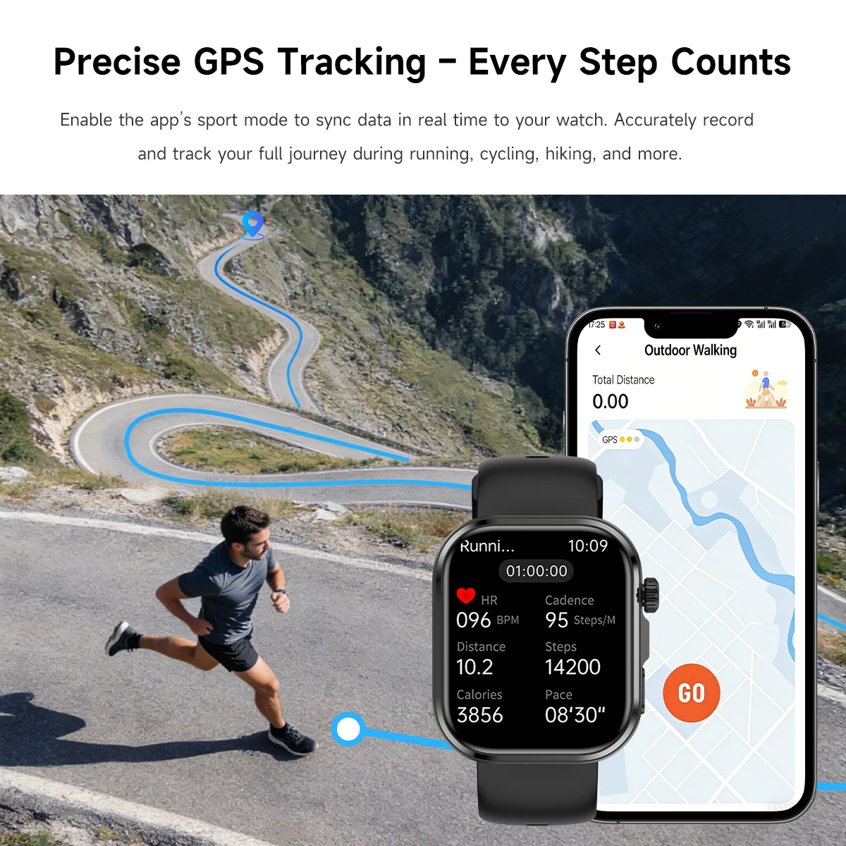 Reloj Inteligente AMOLED GPS Hombre - alternate angle