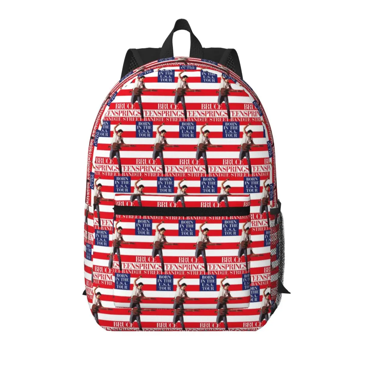 Bruce Springsteen 2024 World Tour Rock Music Student Backpack School Bag Hiking Travel Daypack Boys Girls Bookbag Shoulder Bags