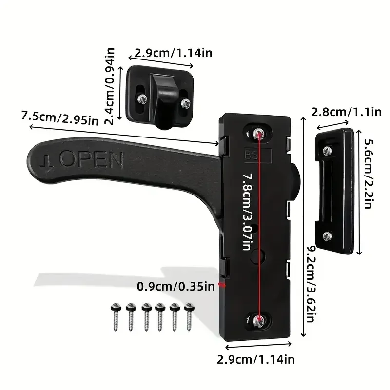 Easy To Install Door Lock Set Handle Lock Kits Metal For Trailers & Campervans Dropship Camper Accessories