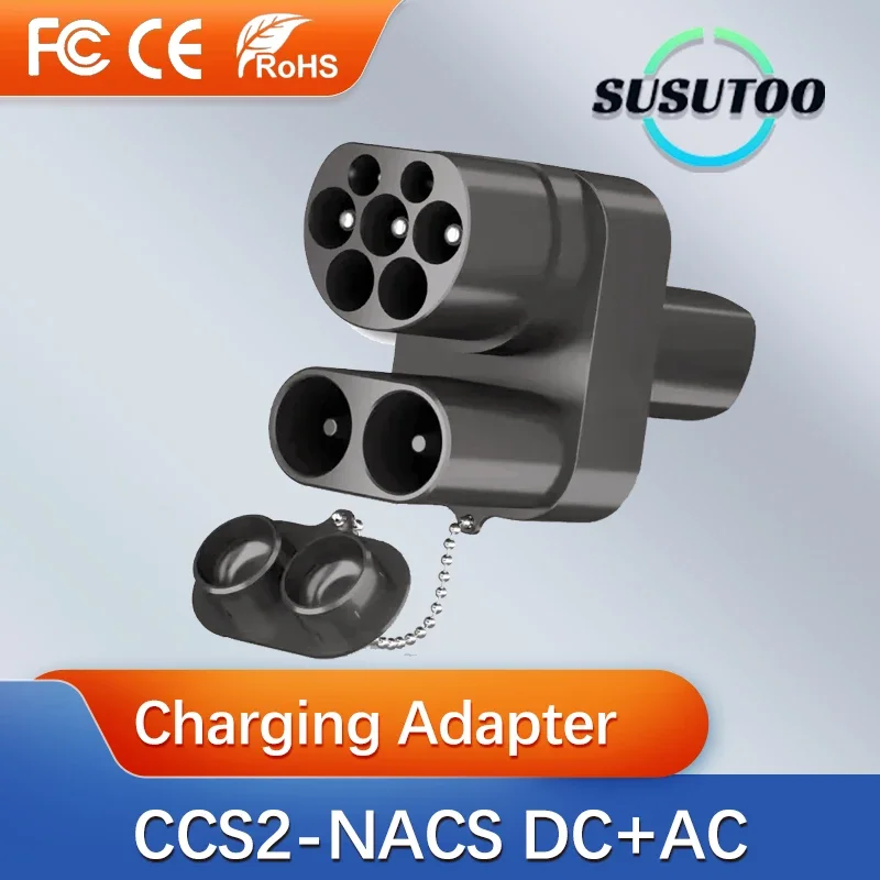 Adaptador de cargador CCS2 a Tesla AC DC EV, Compatible con Tesla Cars, Combo CCS2 DC, adaptador de carga rápida